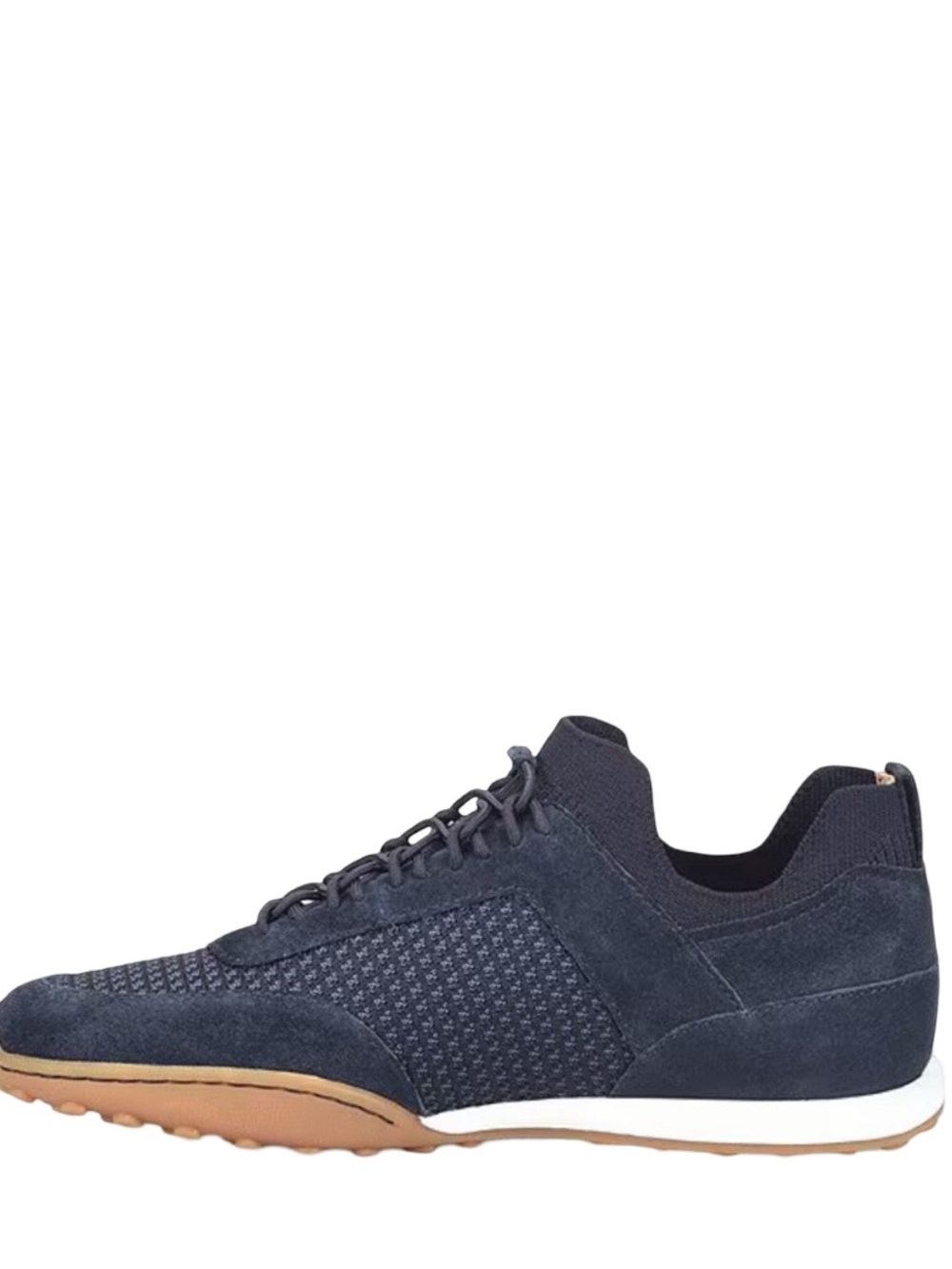 Børn Navy Knit Suede Comfort Sneakers Size 11 NWOB MSRP $140 - Picture 3 of 9